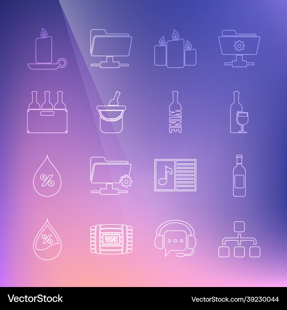 Set line hierarchy organogram chart bottle Set line hierarchy organogram chart bottle vector image