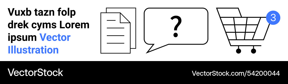 Shopping cart with document icon and question mark Shopping cart with document icon and question mark vector image