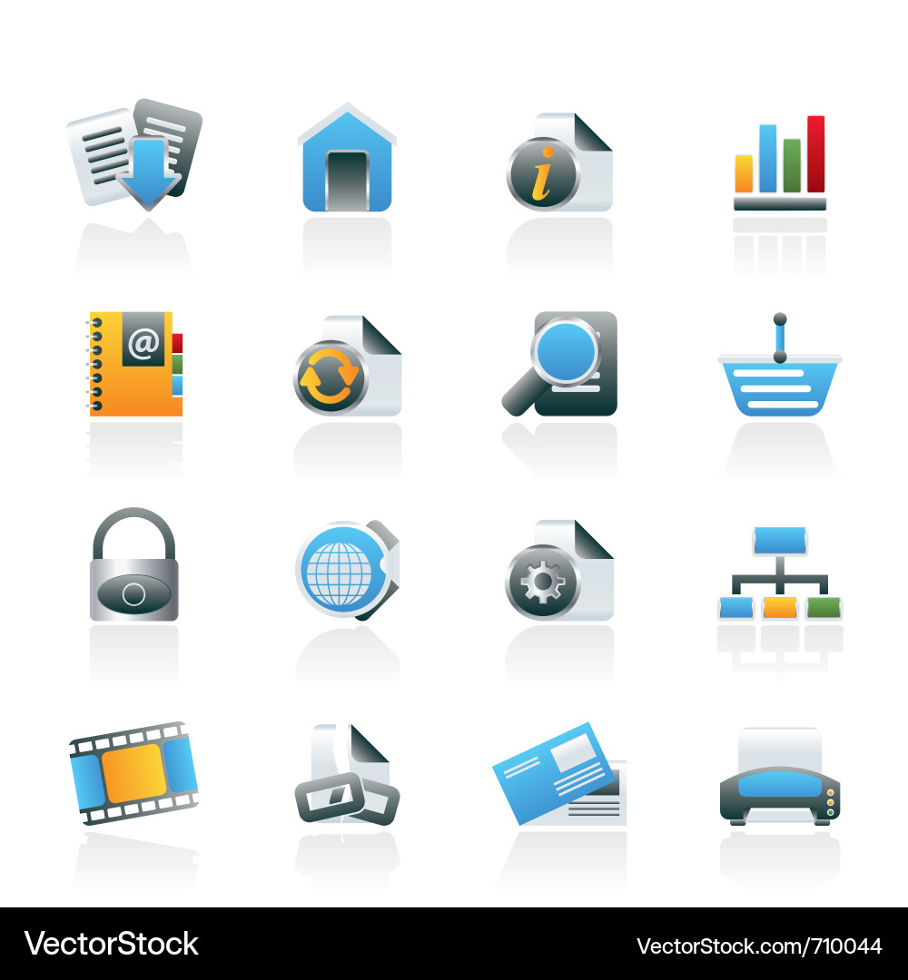 Web site and internet icons Vector Image