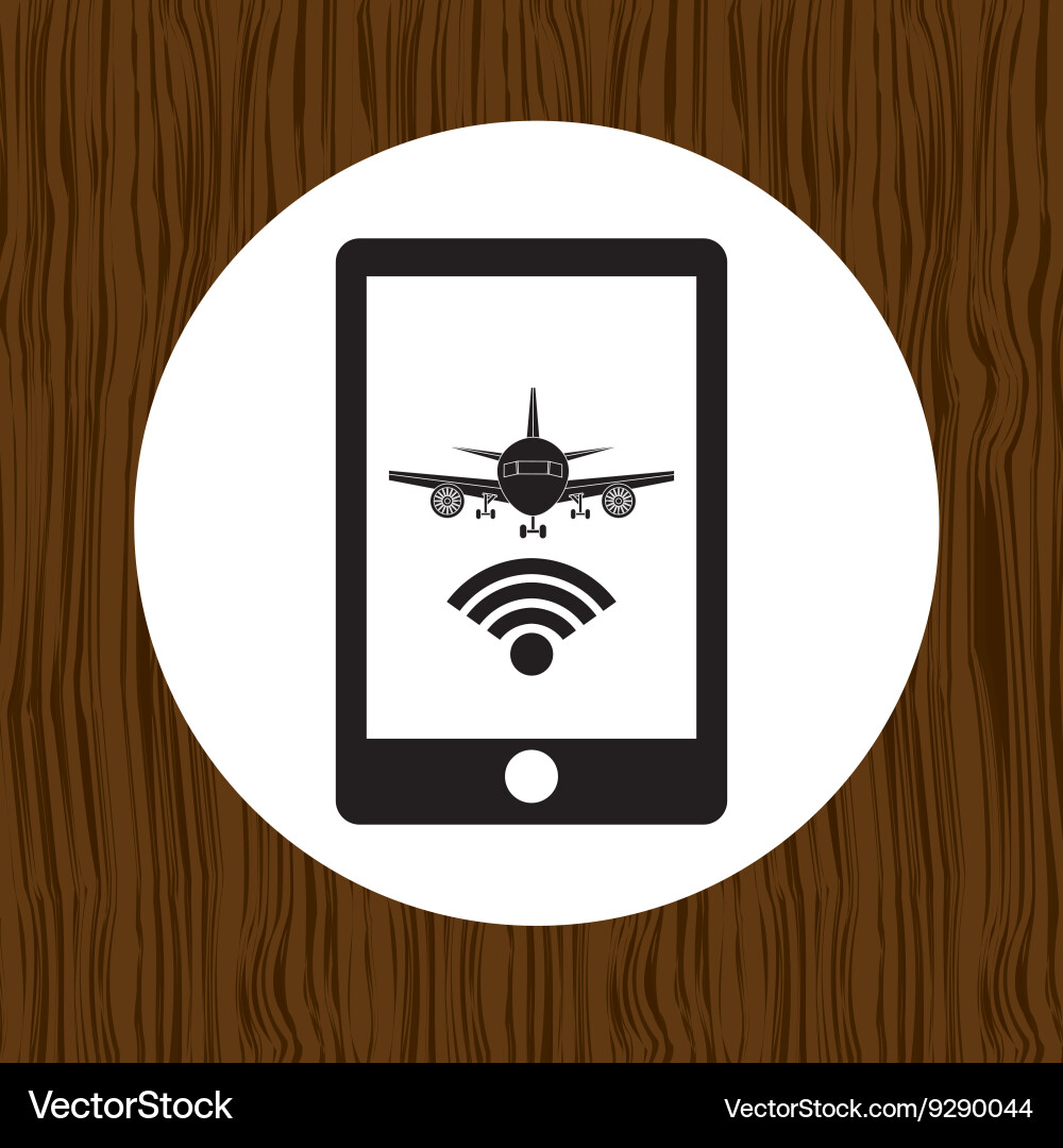 Wifi signal in flight design vector image