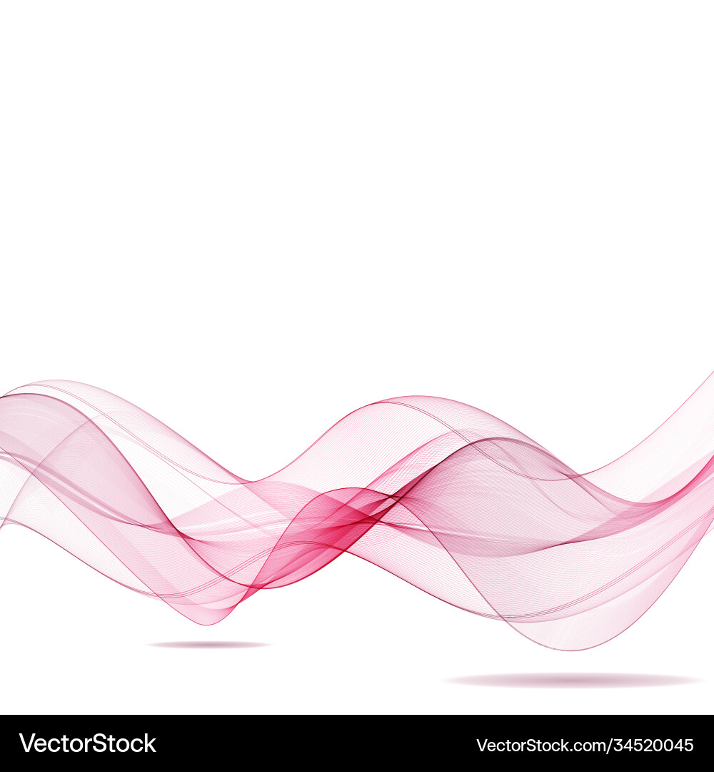 Abstract color red wave design element Vector Image