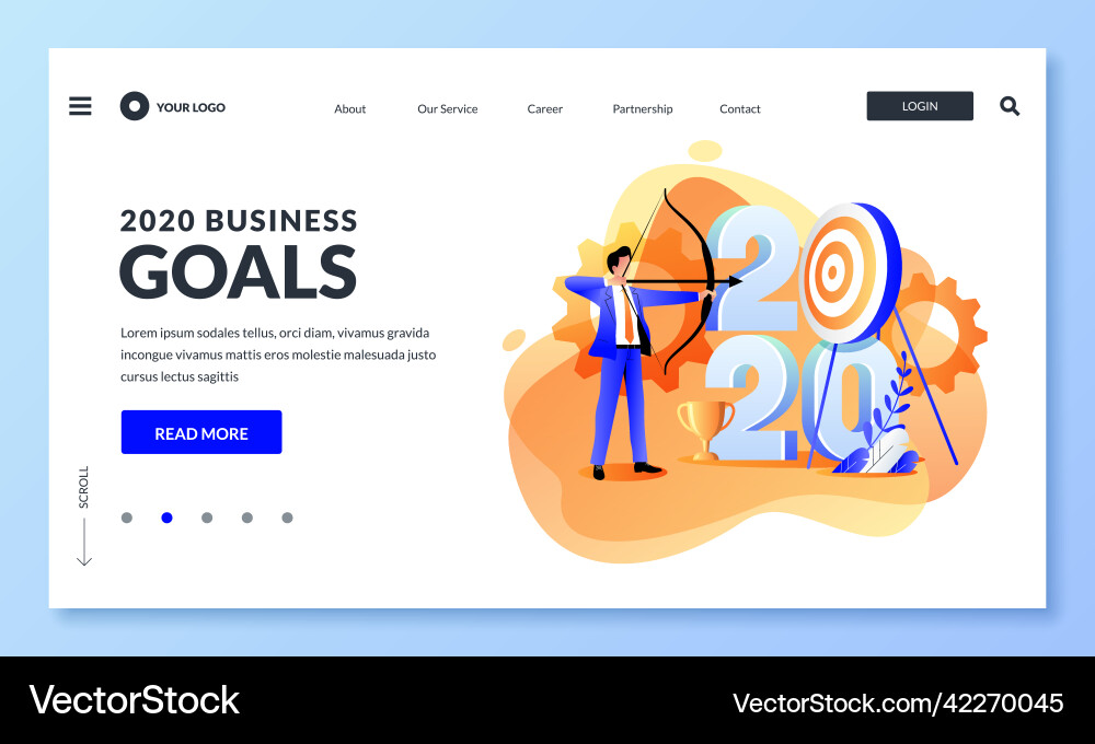 Business goals strategyfuture achievement Vector Image