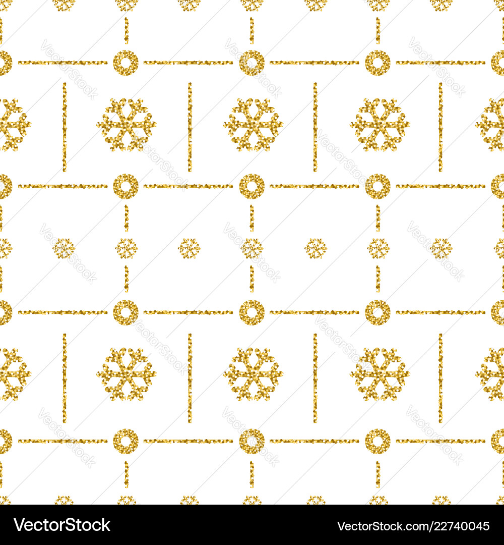 Christmas pattern background with golden Christmas pattern background with golden vector image