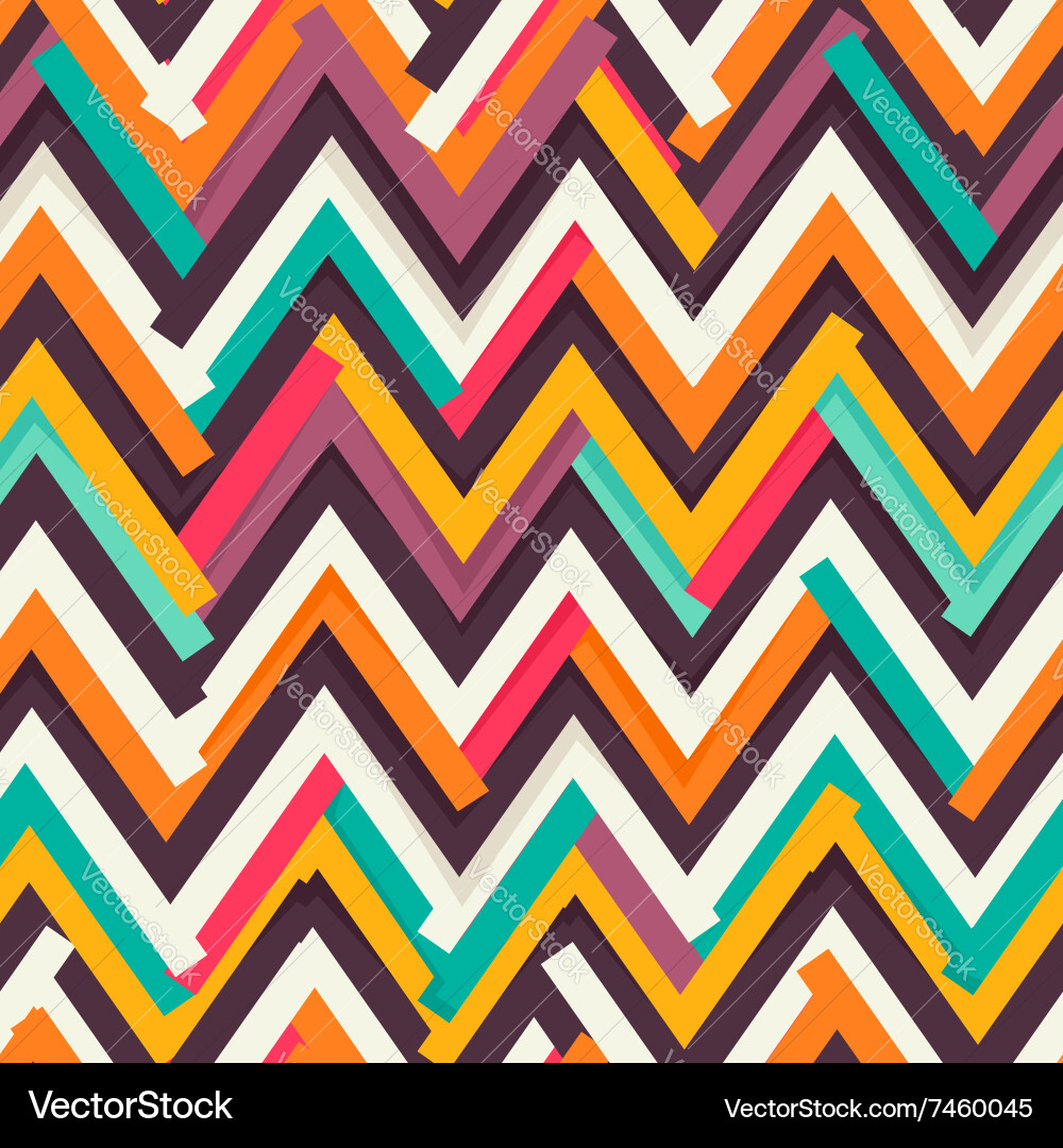 Colorful Chevron Pattern Vector Image
