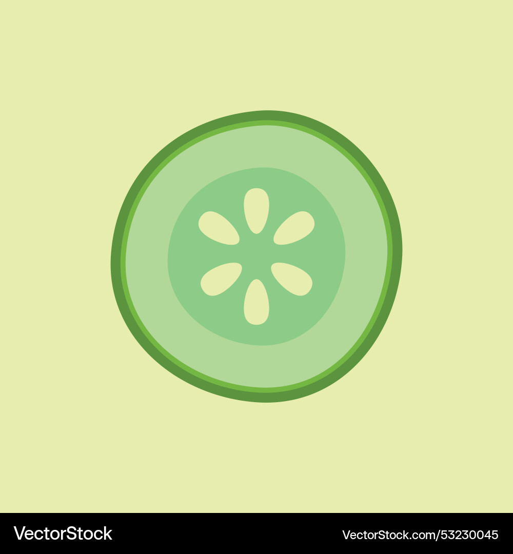 Cucumber slice icon Cucumber slice icon Vector Image