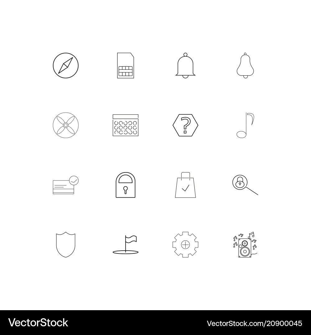 Devices linear thin icons set outlined simple vector image