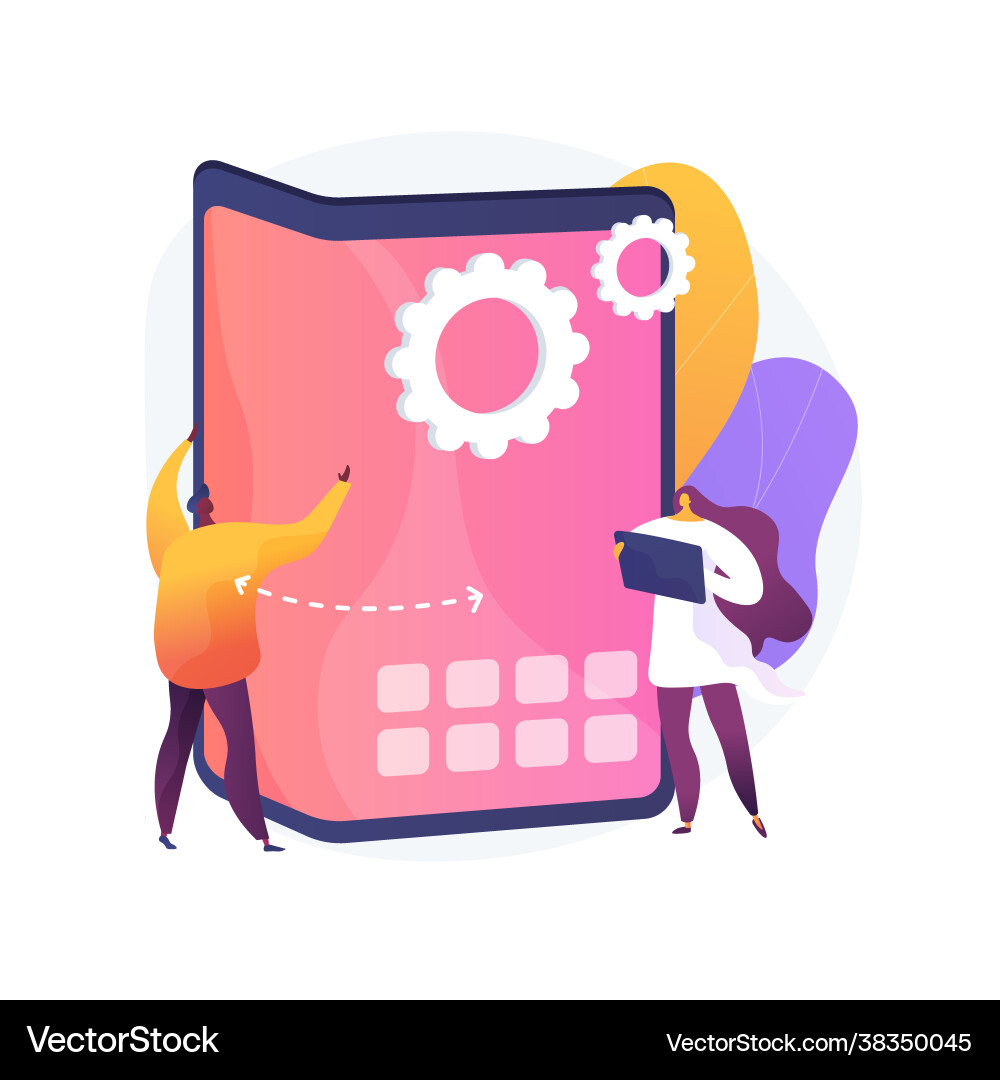 Foldable smartphone abstract concept vector image