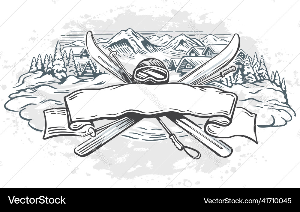 Graphic with a set of objects symbolizing vector image