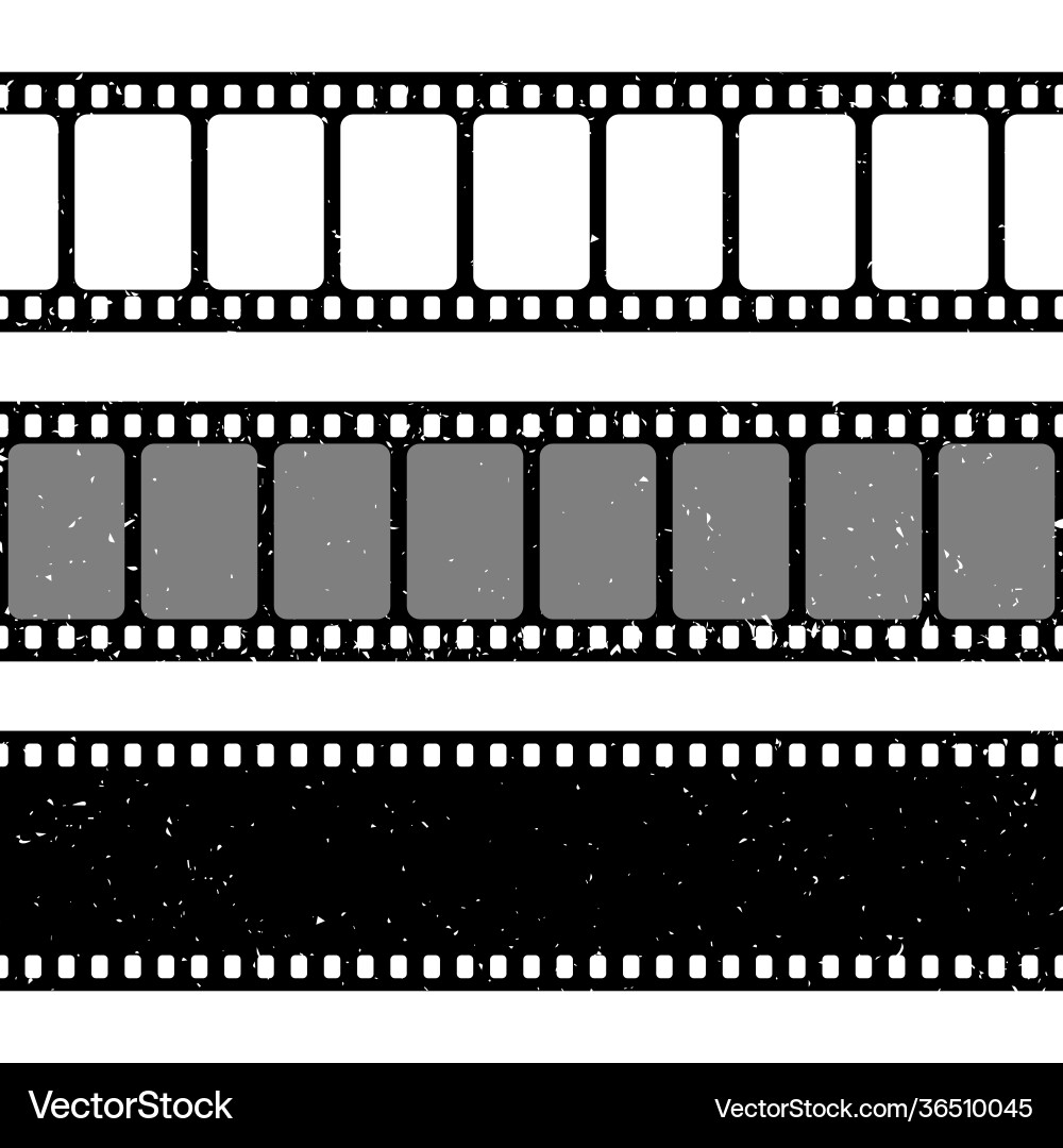 Grunge Filmstreifen Sammlung altes Retro Kino Grunge Filmstreifen Sammlung altes Retro Kino vektorbild