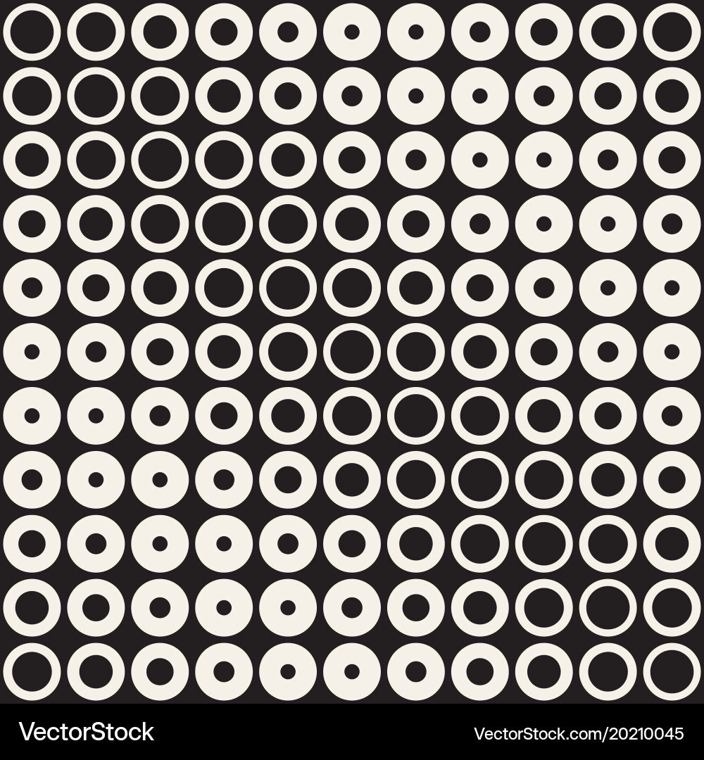 Halftone circles seamless pattern abstract vector image