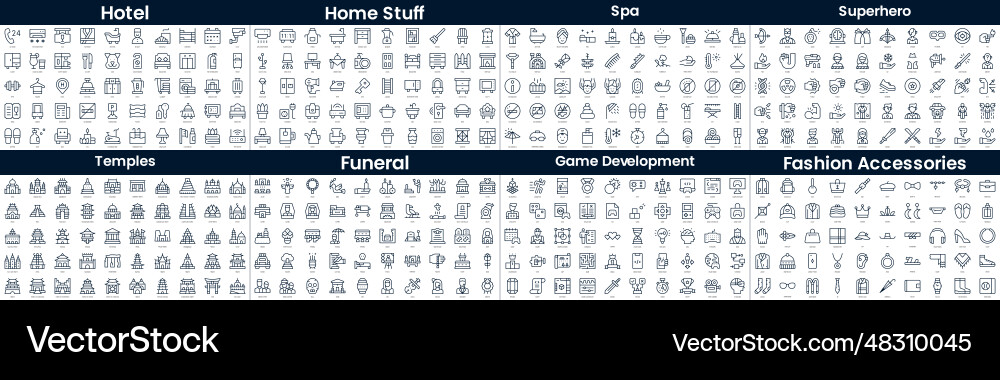 Linear style icons pack in this bundle include Linear style icons pack in this bundle include vector image