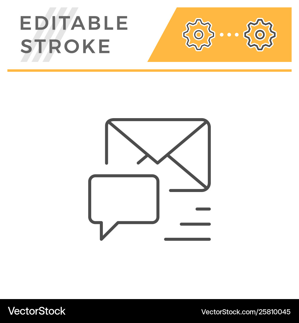 Message delivery editable stroke line icon vector image
