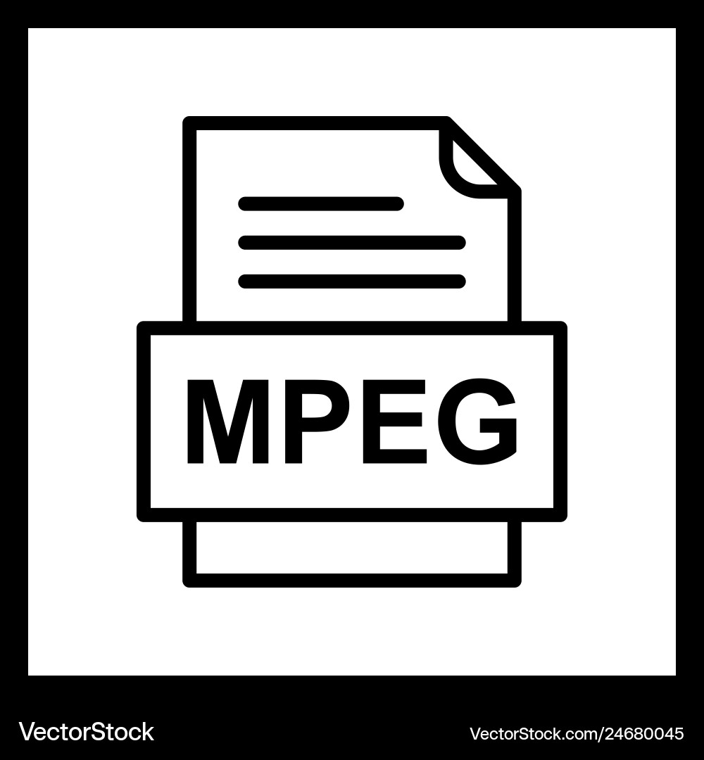 Mpeg file document icon Vector Image