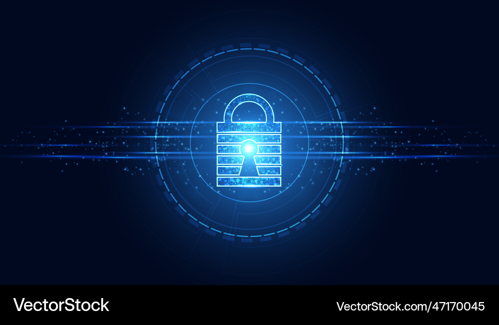 Padlock Konzept Cyber-Sicherheitsschutz Padlock Konzept Cyber-Sicherheitsschutz Vektorbild