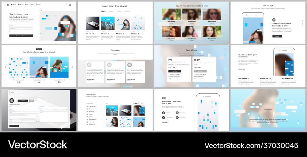 Presentation design templates multipurpose Presentation design templates multipurpose vector image