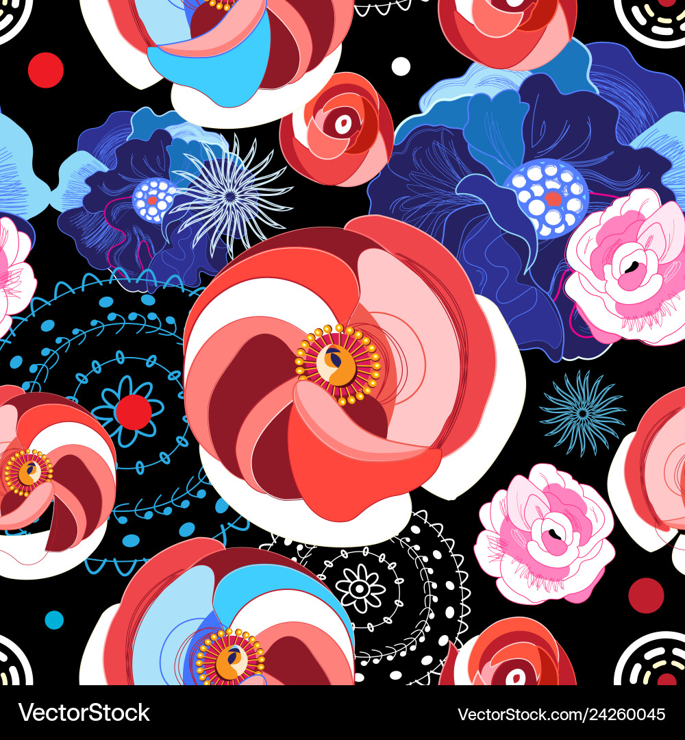 Seamless bright pattern of different Seamless bright pattern of different vector image