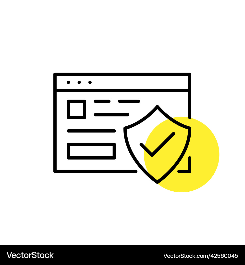 Secure website icon pixel perfect editable Secure website icon pixel perfect editable vector image