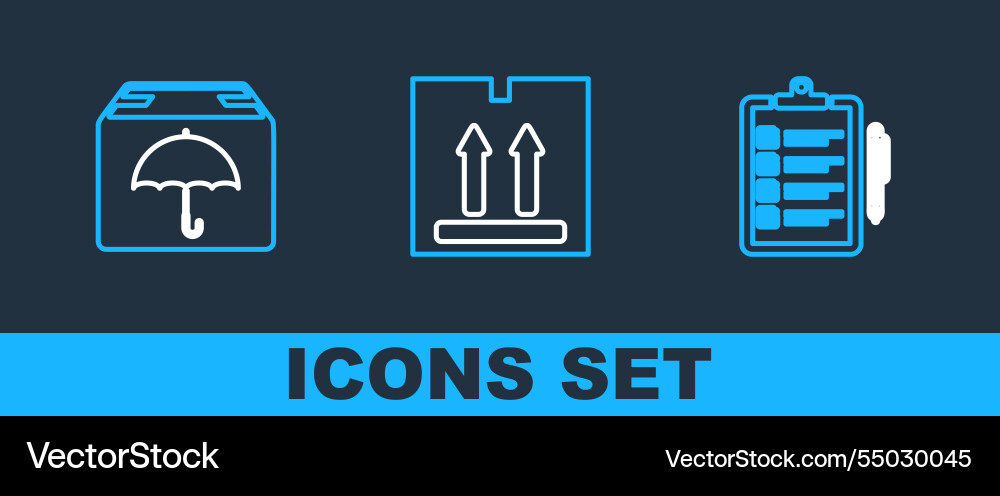 Set line verification of delivery list Set line verification of delivery list vector image