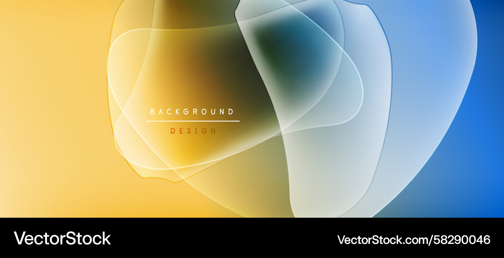 Abstract design features overlapping translucent Vector Image