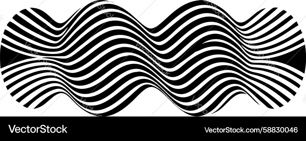 Abstract wavy stripe pattern dynamic optical Vector Image