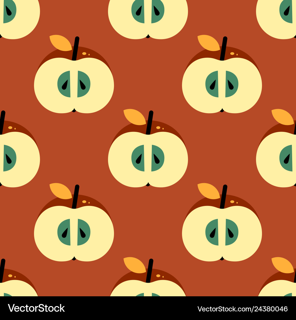 Apple simple pattern vector image