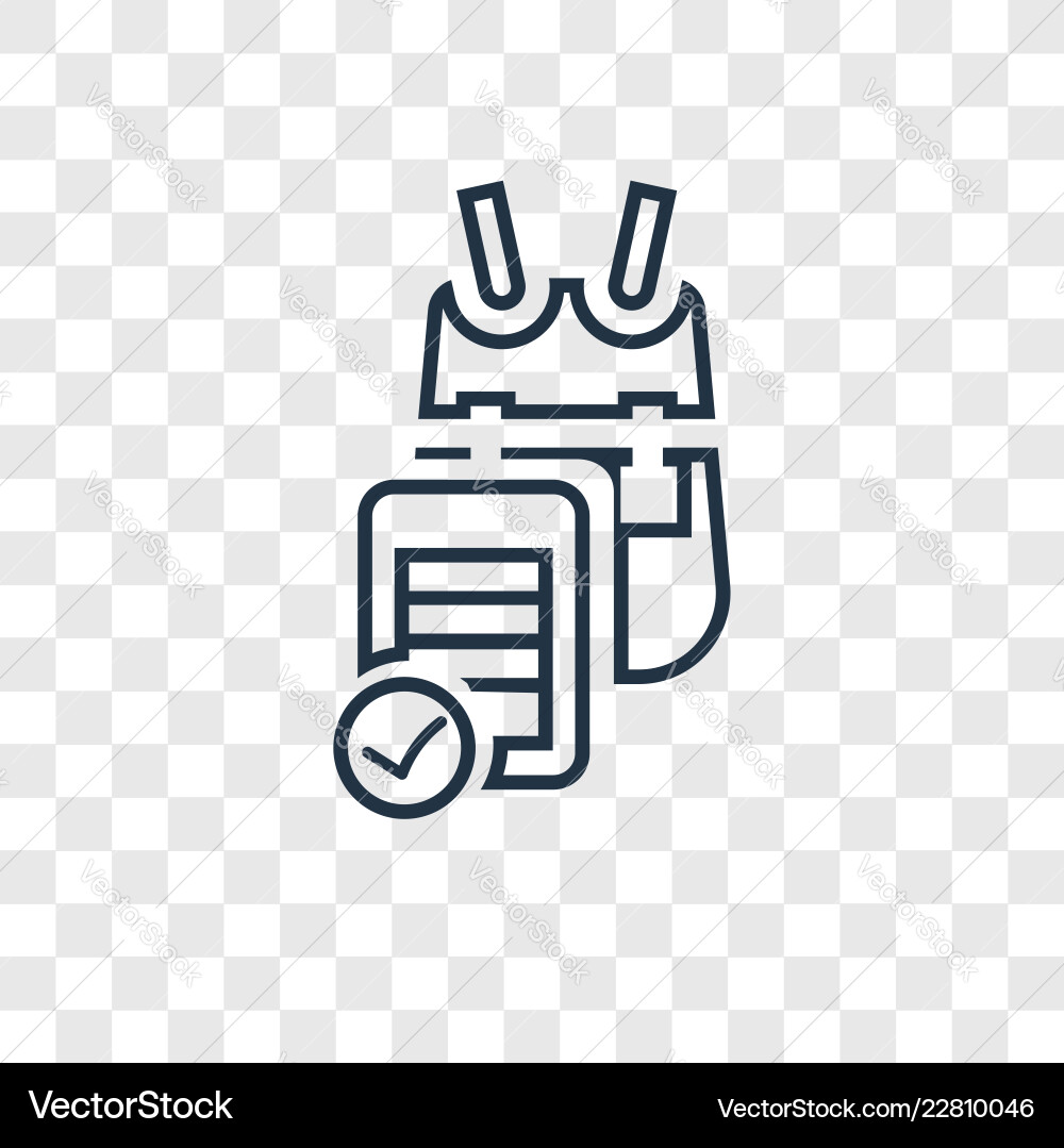 Contract concept linear icon isolated Contract concept linear icon isolated vector image