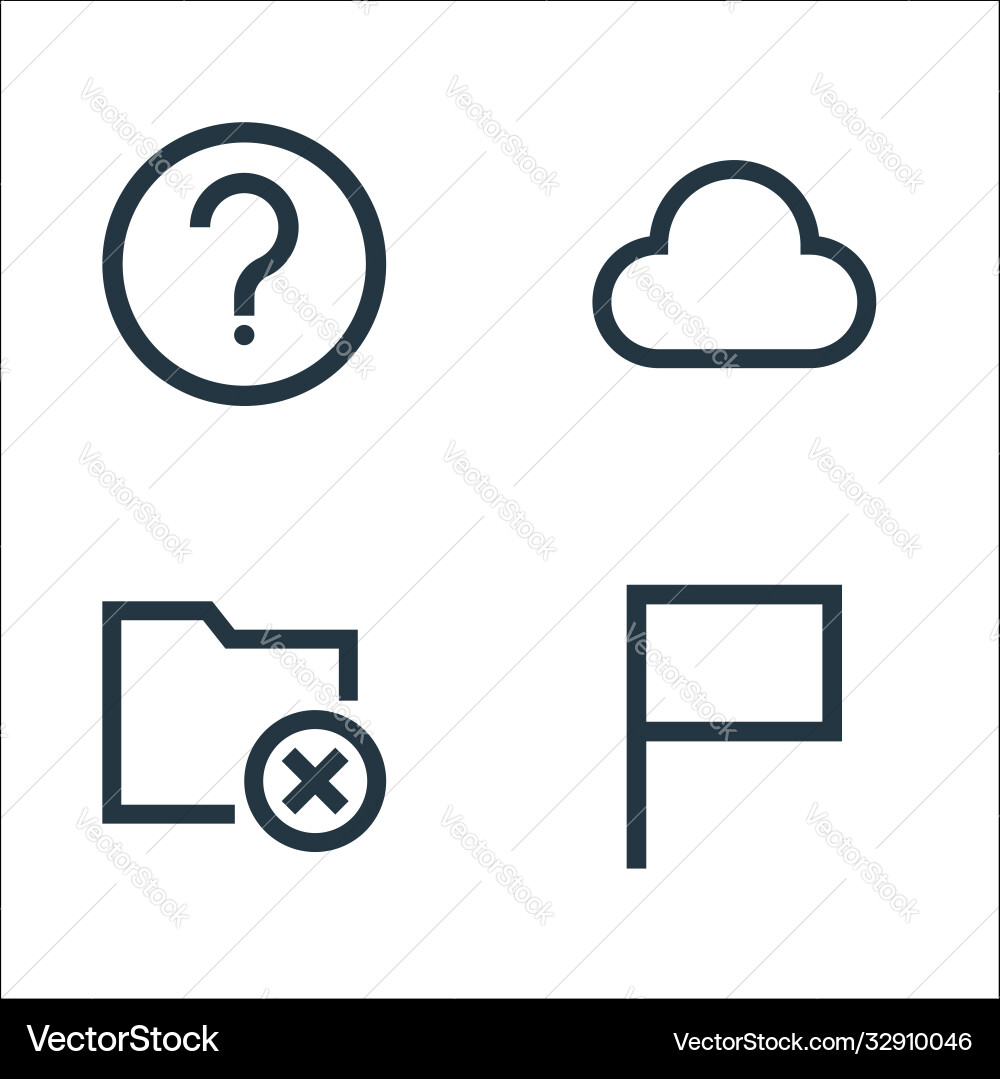 Email line icons linear set quality vector image