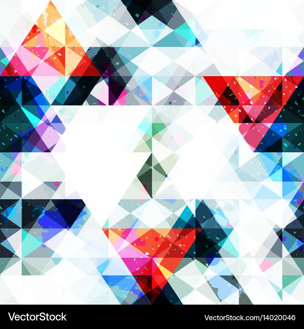 Geometric Triangular Grunge Pattern vector image