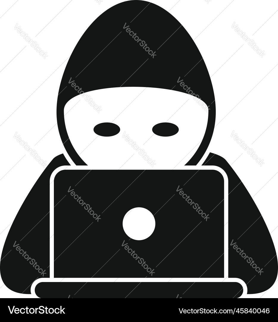 Hacker report icon simple virus error vector image