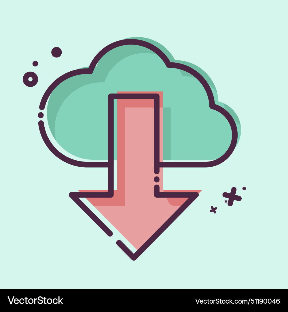 Icon cloud computing related to security symbol vector image