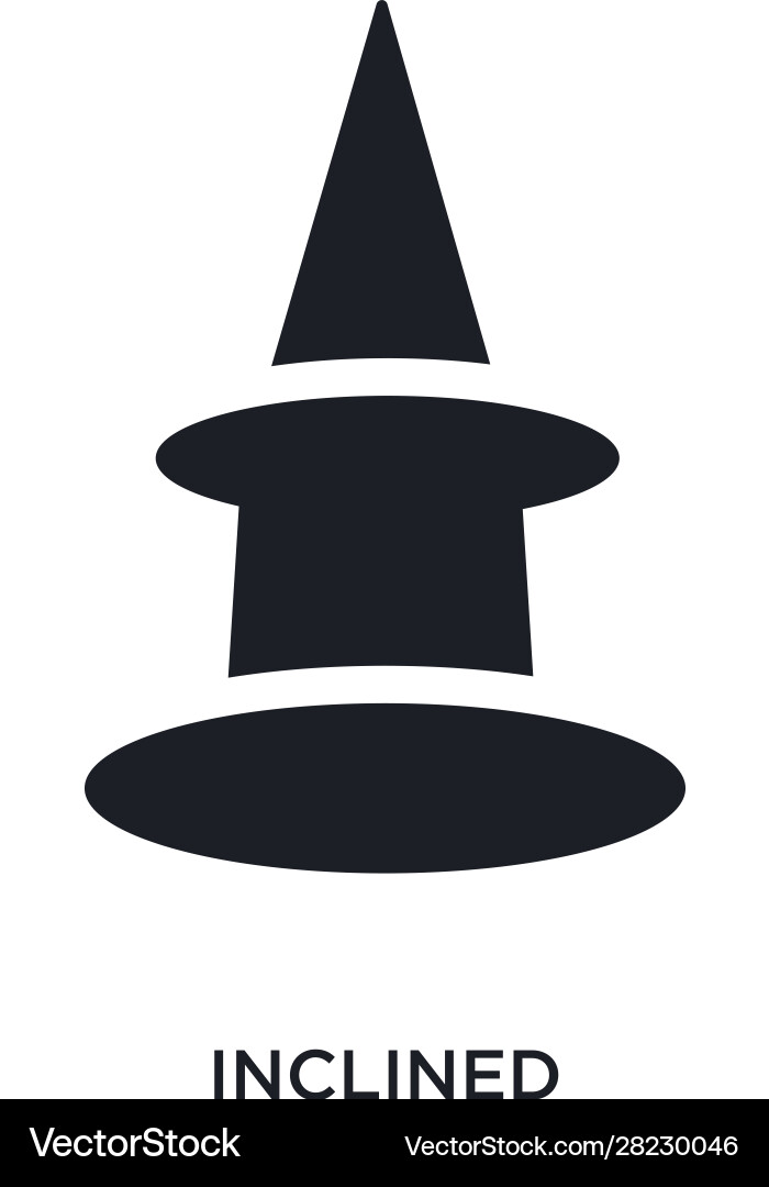 Inclined isolated icon simple element from Inclined isolated icon simple element from Vector Image