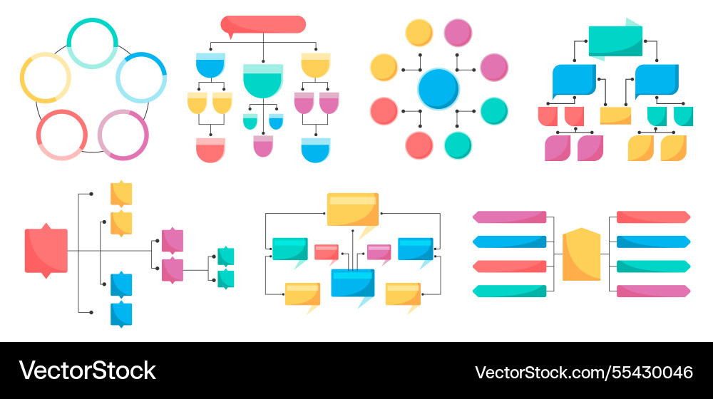 Infographic elements set in flat style Royalty Free Vector