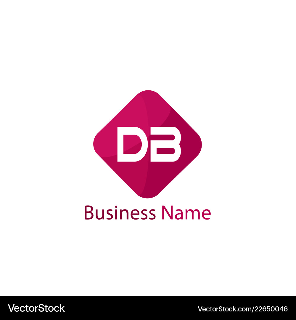 Initial letter db logo template design Initial letter db logo template design vector image