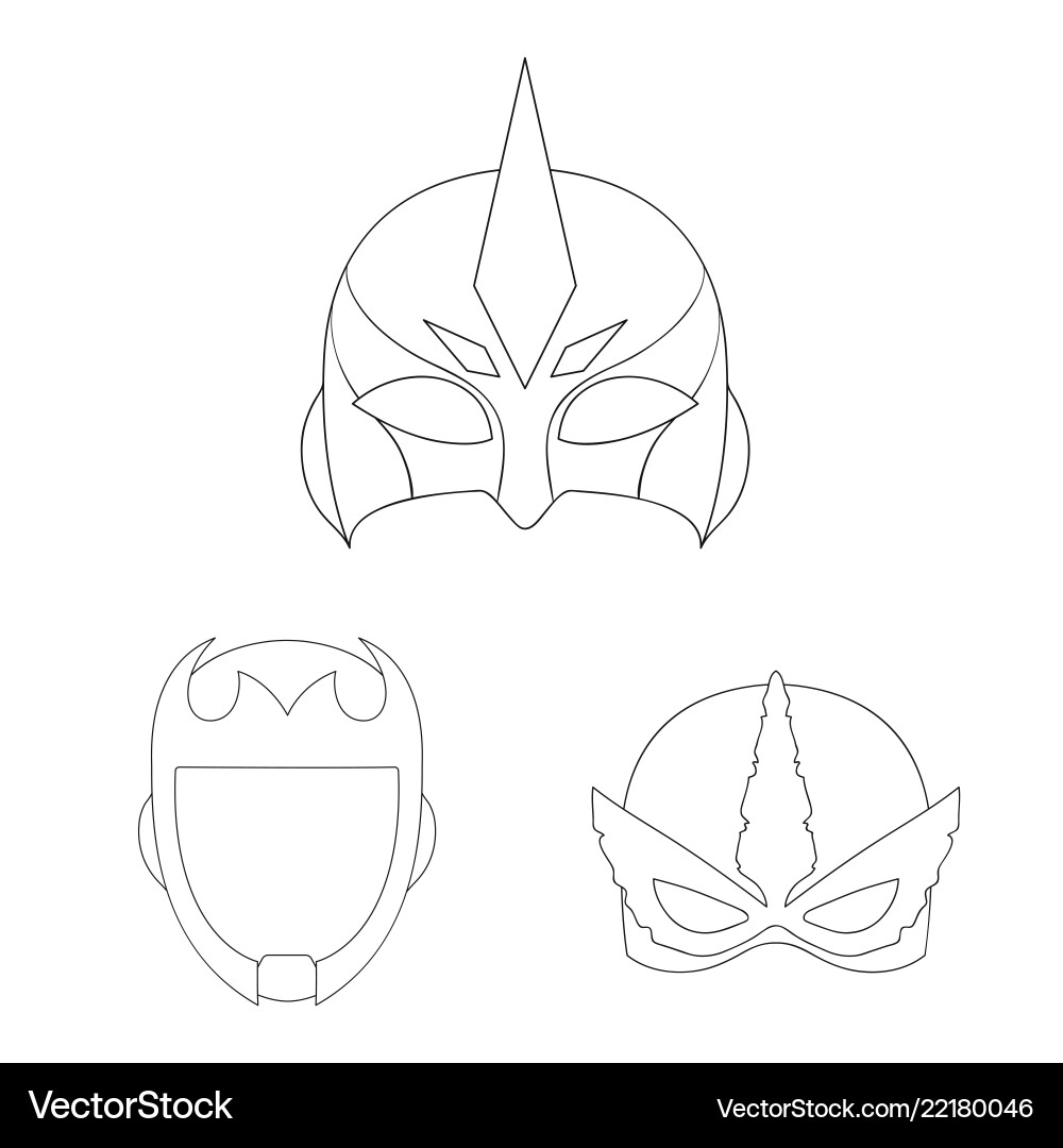 Isolated object of hero and mask icon collection vector image