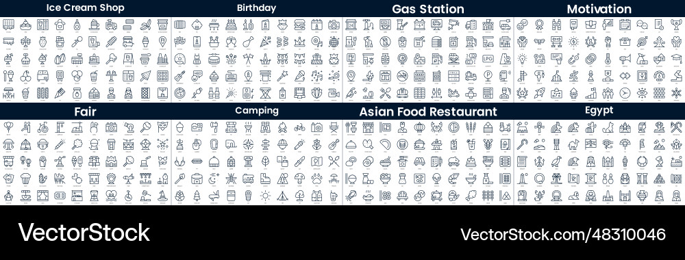 Linear style icons pack in this bundle include Linear style icons pack in this bundle include vector image