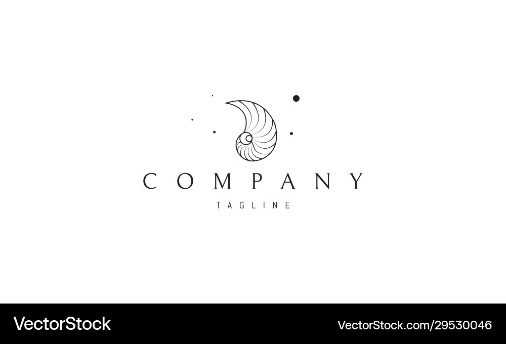 Logo on which an abstract image a shell Logo on which an abstract image a shell vector image
