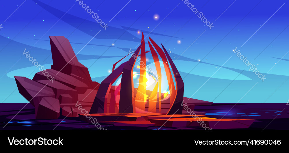 Magic portal fantastic gate to alien world Magic portal fantastic gate to alien world vector image