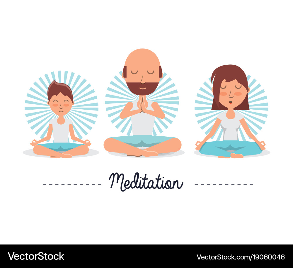 Meditation design concept Royalty Free Vector Image