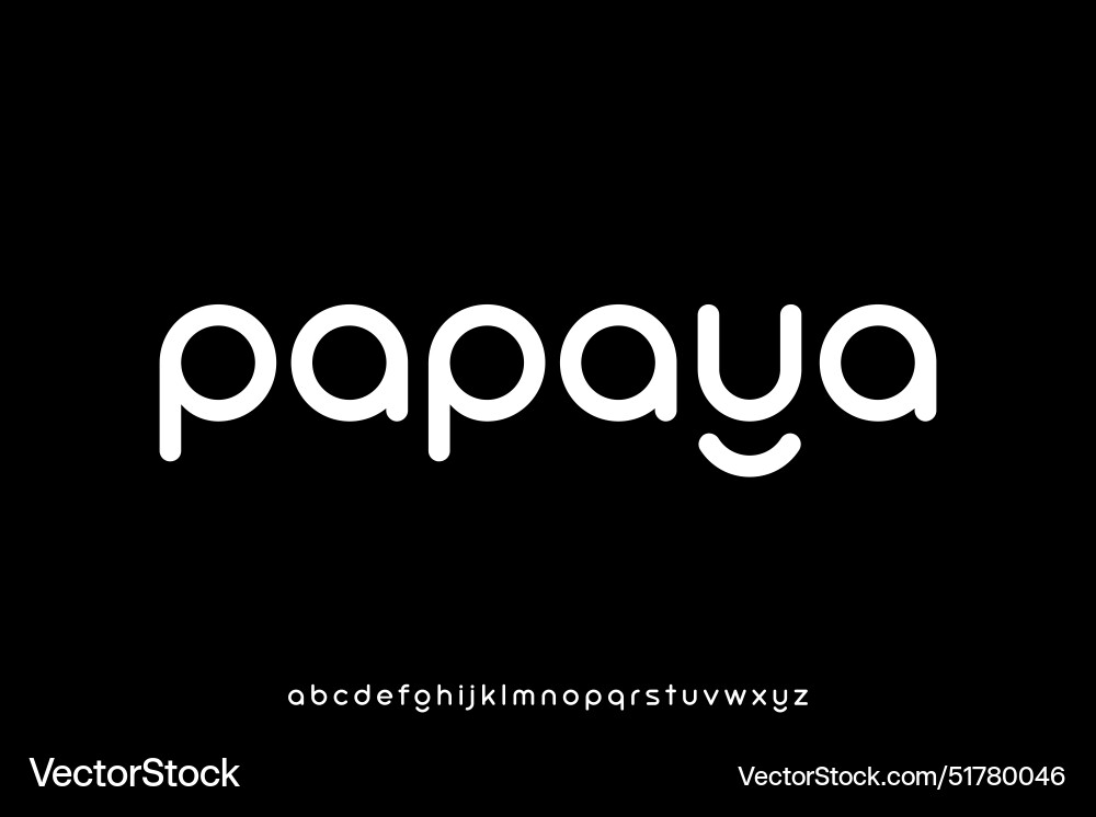 Modern rounded decorative alphabet display font Vector Image
