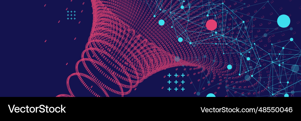 Molecular Network Pattern vector image