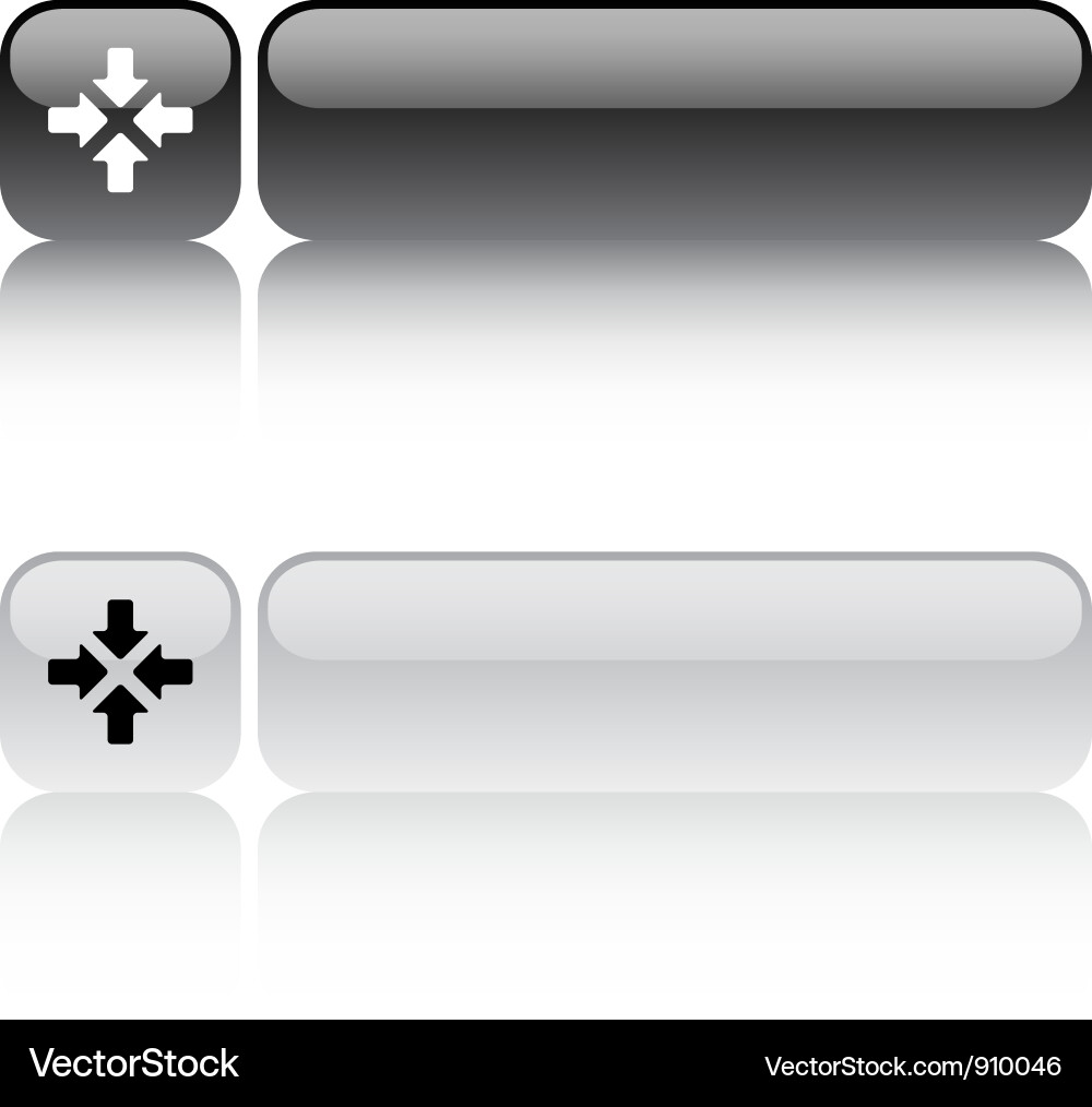 Navigation Square Button Vector Image