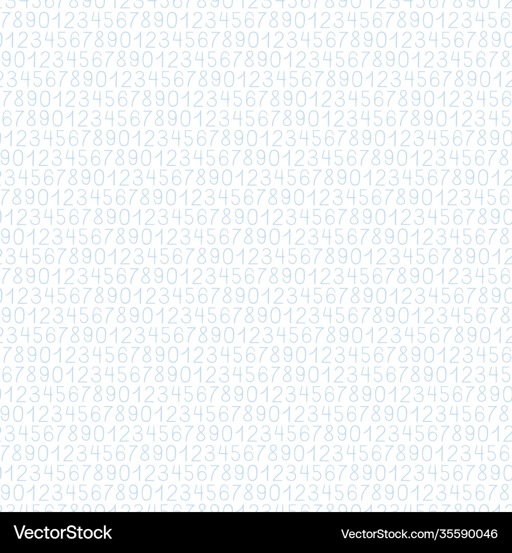 Numeral seamless pattern number Numeral seamless pattern number vector image
