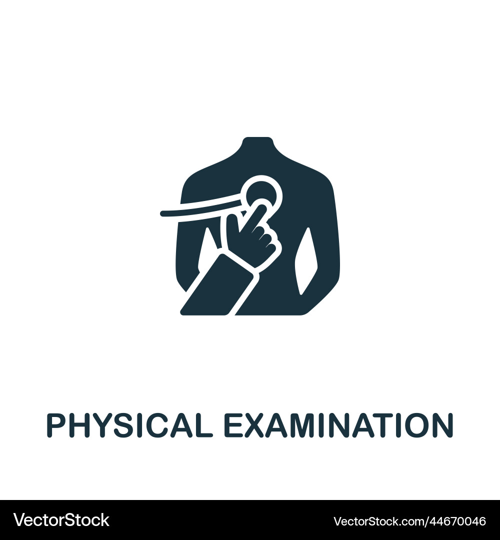 Physical examination icon monochrome simple Physical examination icon monochrome simple vector image