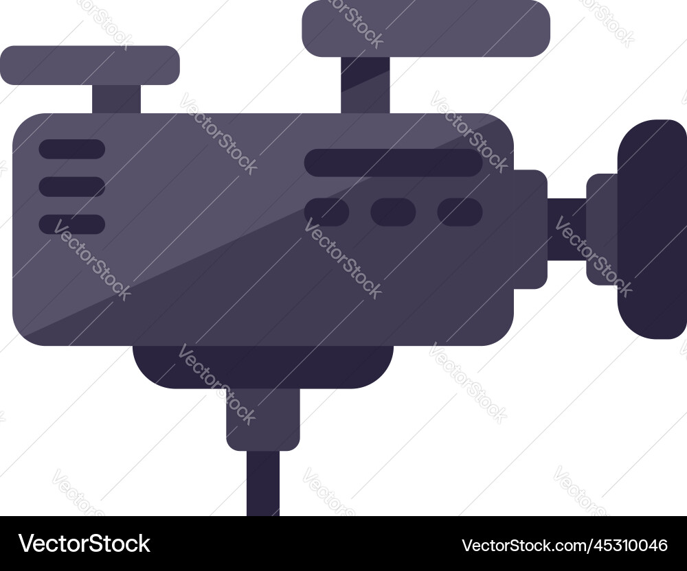 Reportage video camera icon flat press tv vector image