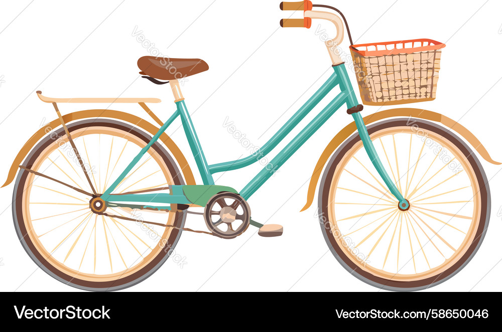 Retro step-through bicycle icon design generative Vector Image