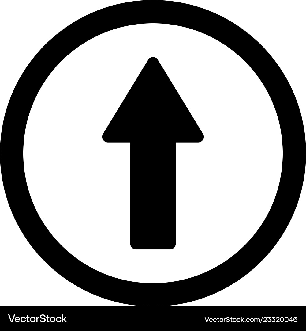 Rounded arrow up icon Vector Image
