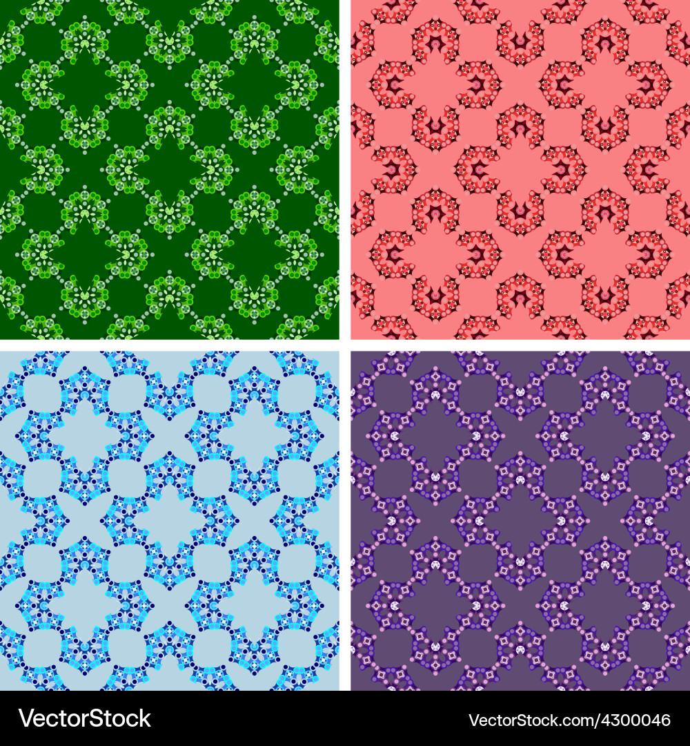 Seamless abstract art pattern set vector image