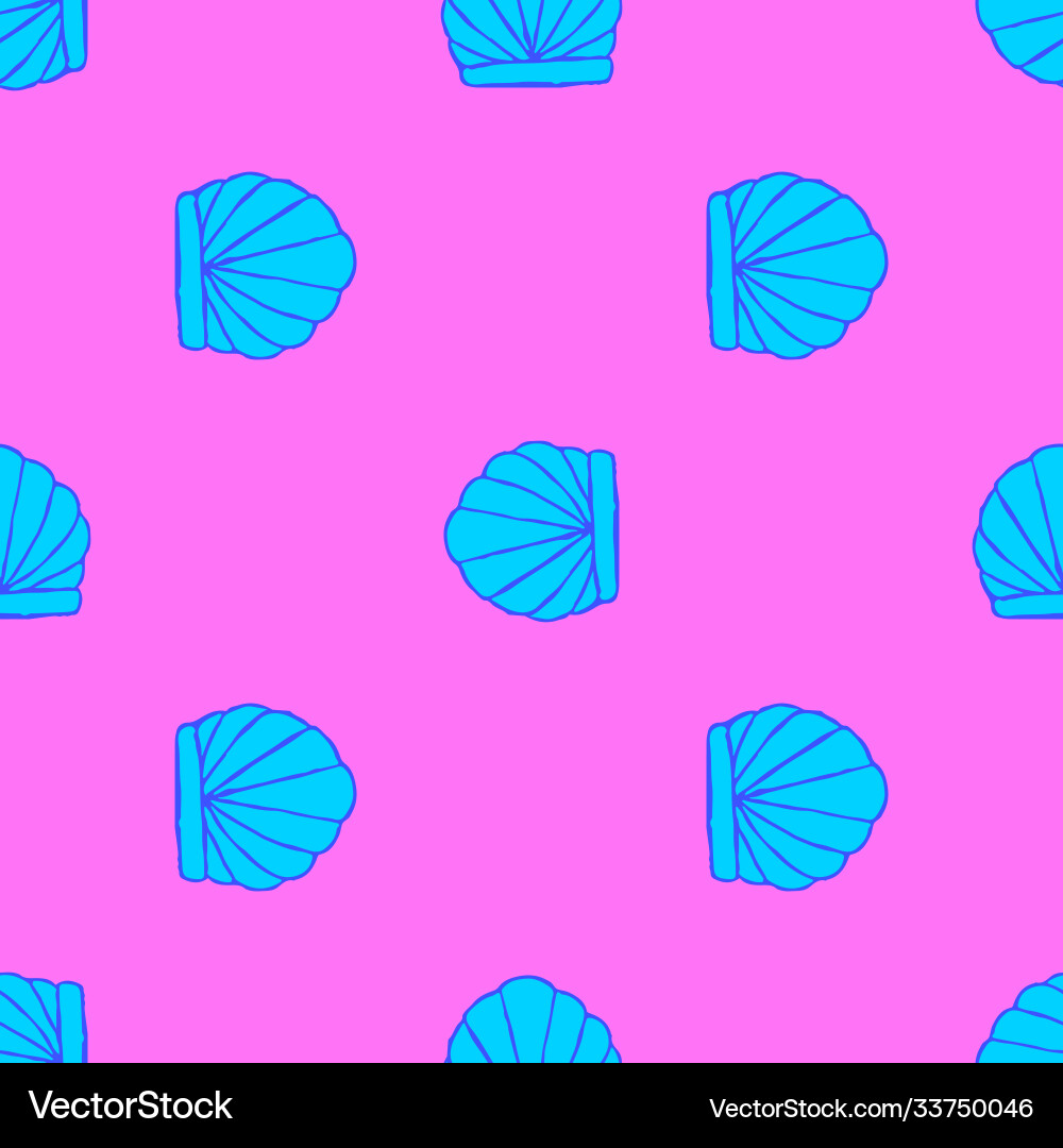 Seashell seamless pattern Seashell seamless pattern Vector Image