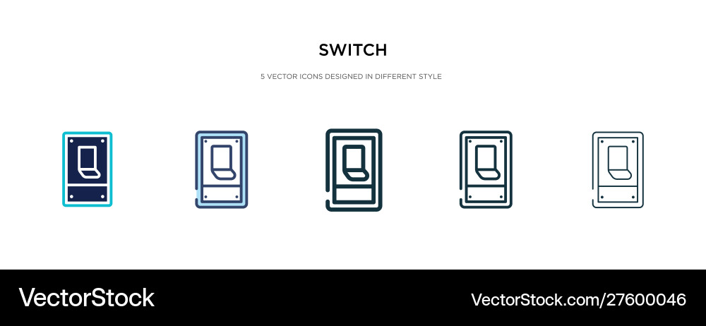 Switch icon in different style two colored Switch icon in different style two colored vector image