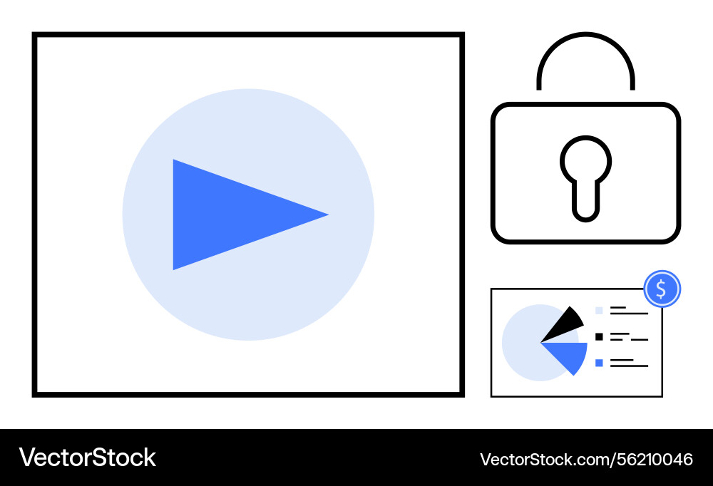 Video access control with data visualization Video access control with data visualization vector image